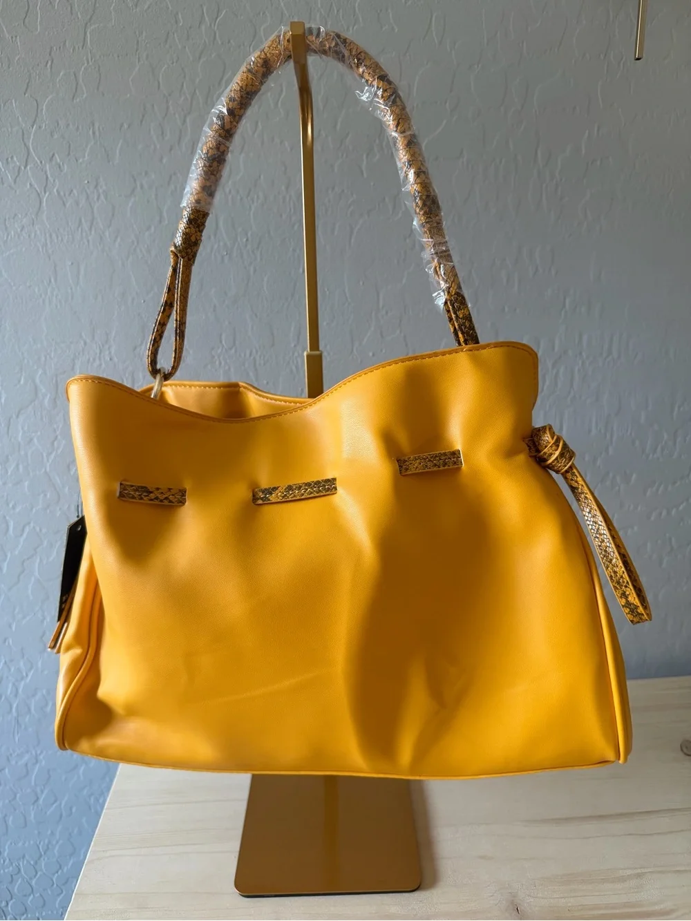 Badgley Mischka Mustard Yellow Shoulder Bag